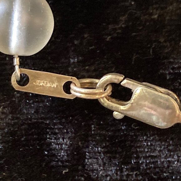 Sterling 925 Ceramic Glass Cloisonne Beaded Bracelet Chinese‎ Jordan 8" - Picture 9 of 9